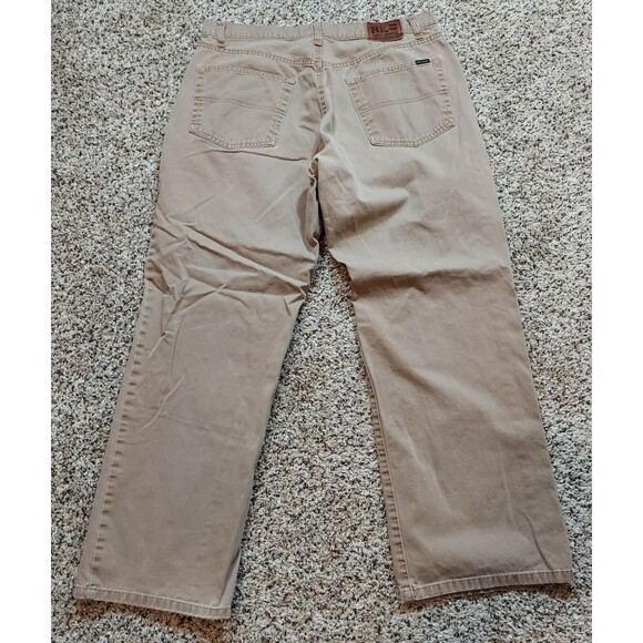 Polo Jeans Co Ralph Lauren Denim 34 Light Brown Straight Weathered Distressed - Picture 4 of 8